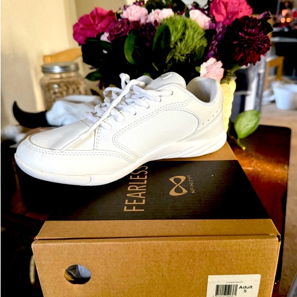 Nfinity White Size 5 New never worn still in original box.